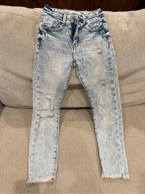 KanCan Light Blue Distressed Kids Jeans